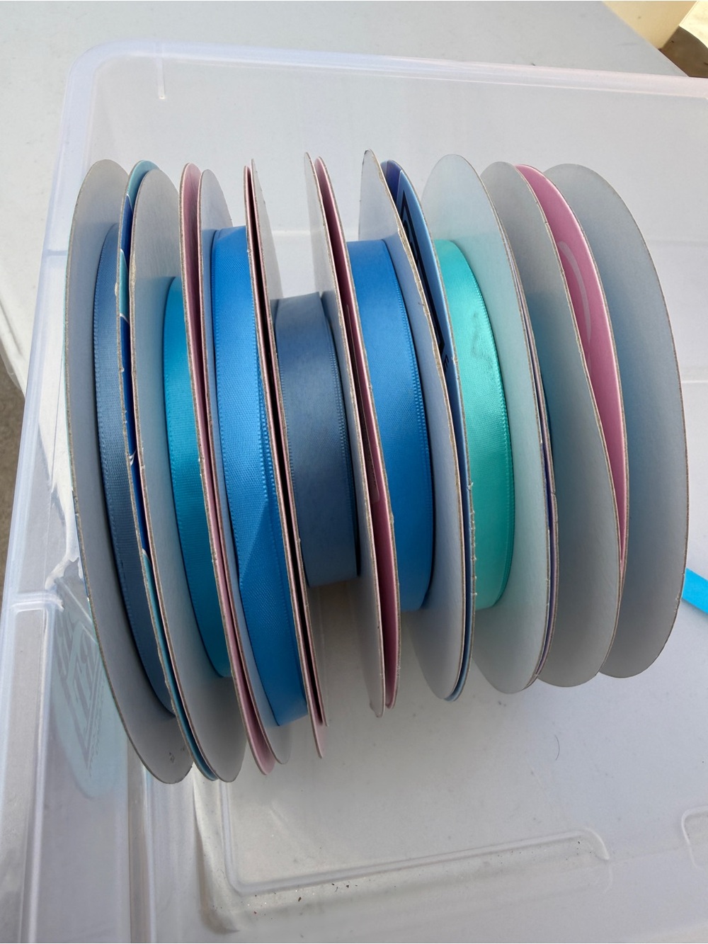 Turquoise Satin Ribbon Roll Set - 5/8" x 100 yd
